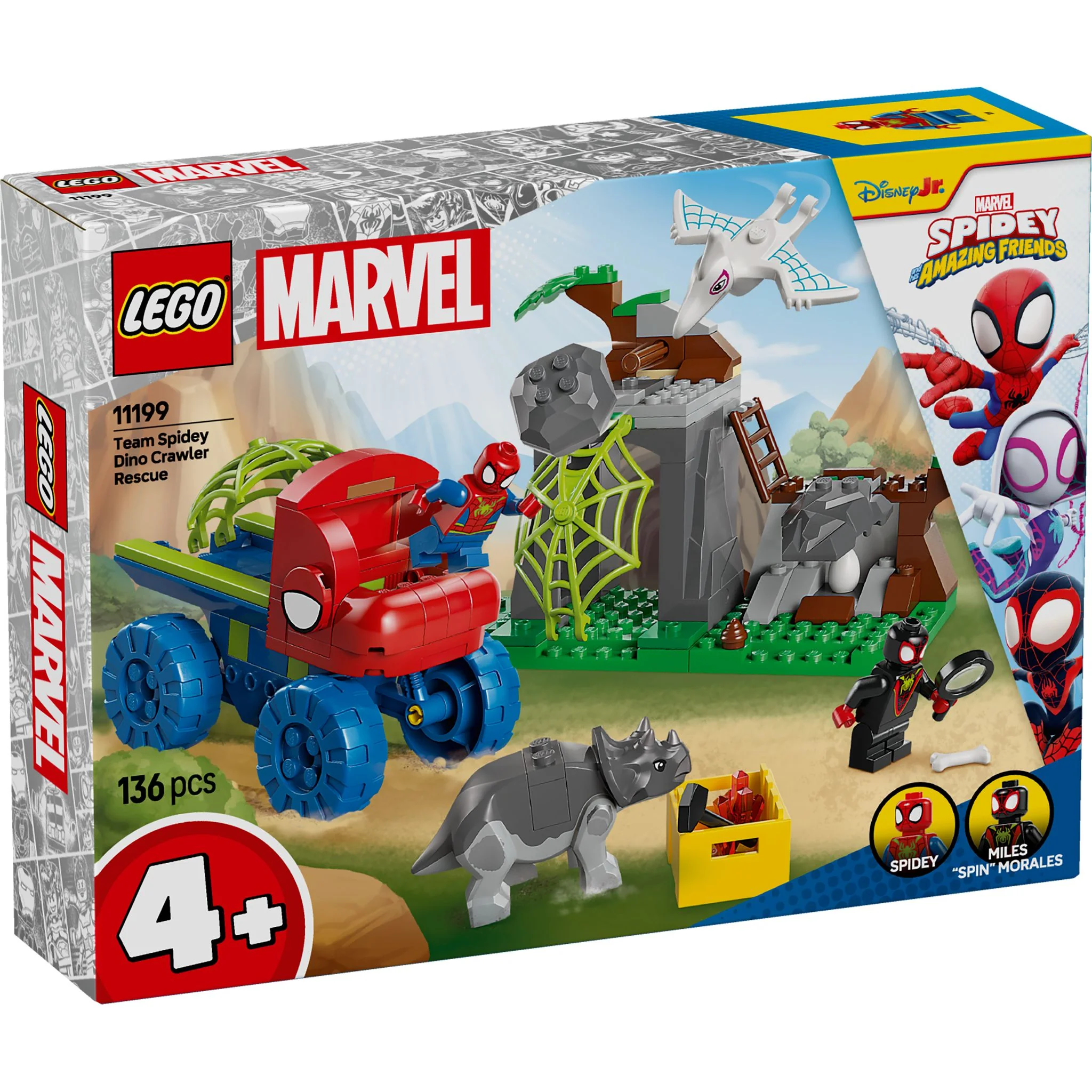 LEGO 11199 Marvel Spidey and His Amazing Friends Team Spidey Dino Crawler Rescue