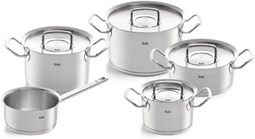 Fissler Original-Profi Zestaw Garnków z Rondlem, 18/10 Steel, Srebrny, 5 sztuk