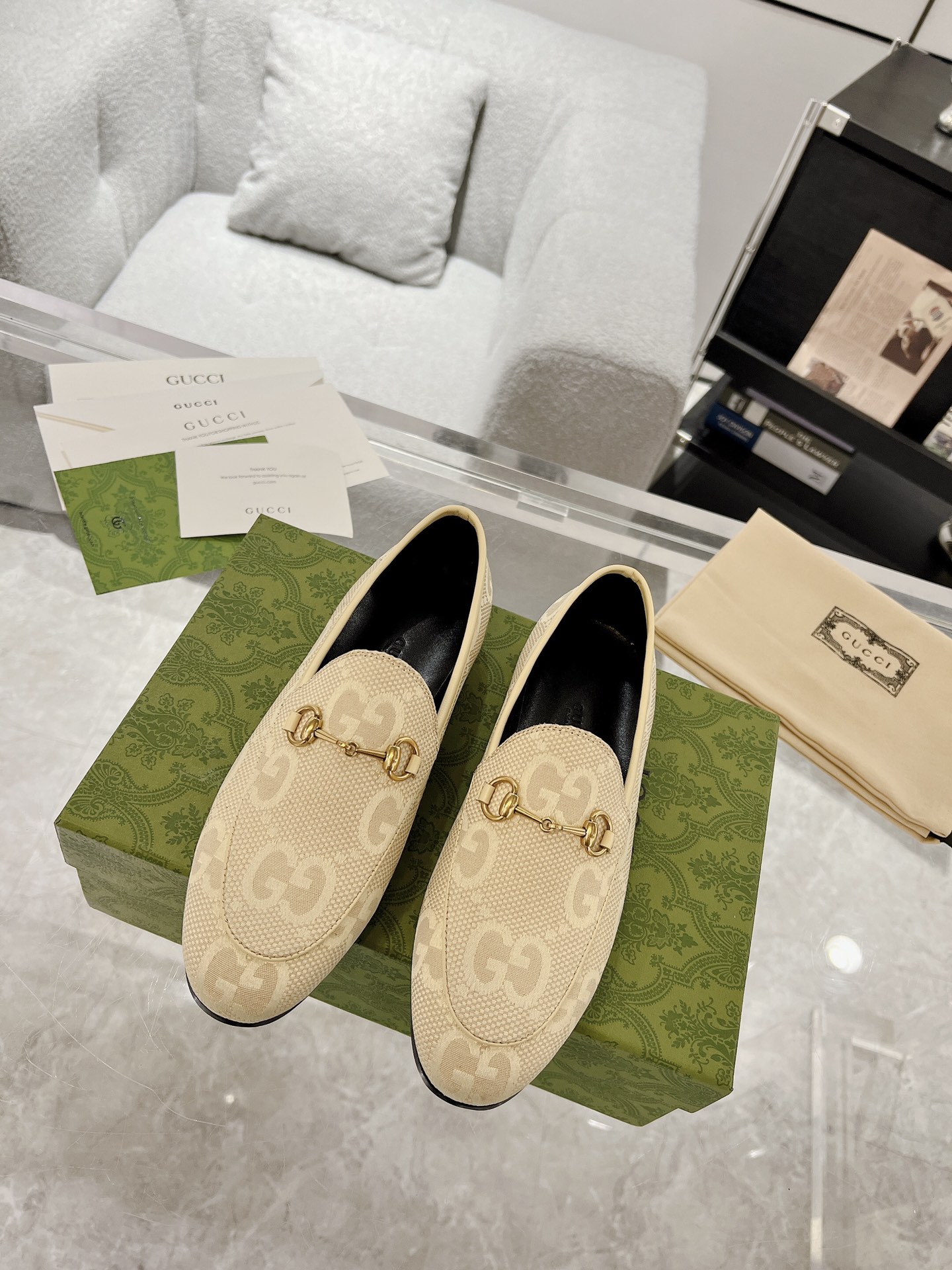 Gucci Jordaan GG Flora Loafers Size 35-41