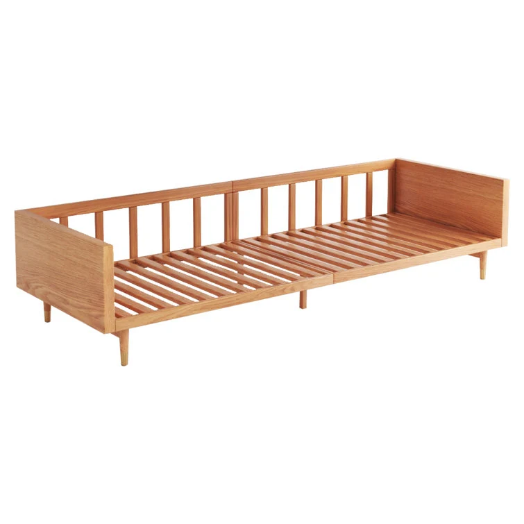 NÓVORA CASA Beige 3-asiento Tapizado lino tela sofá con Madera maciza estructura para Sala