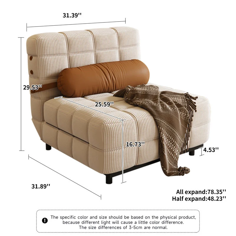 NÓVORA CASA transformable Sofá cama Tapizado Sillón decorativo