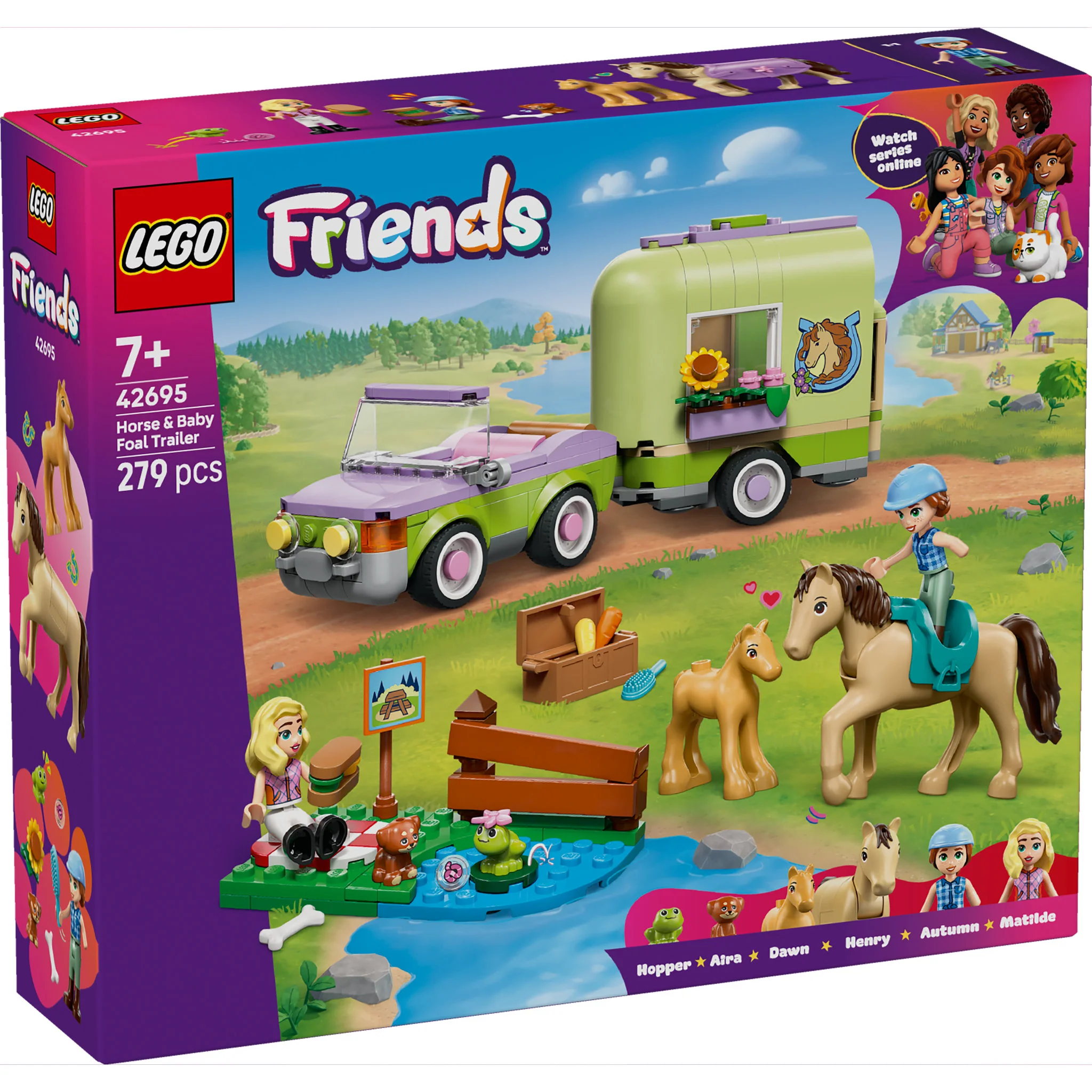 LEGO 42695 Friends Horse & Baby Foal Trailer