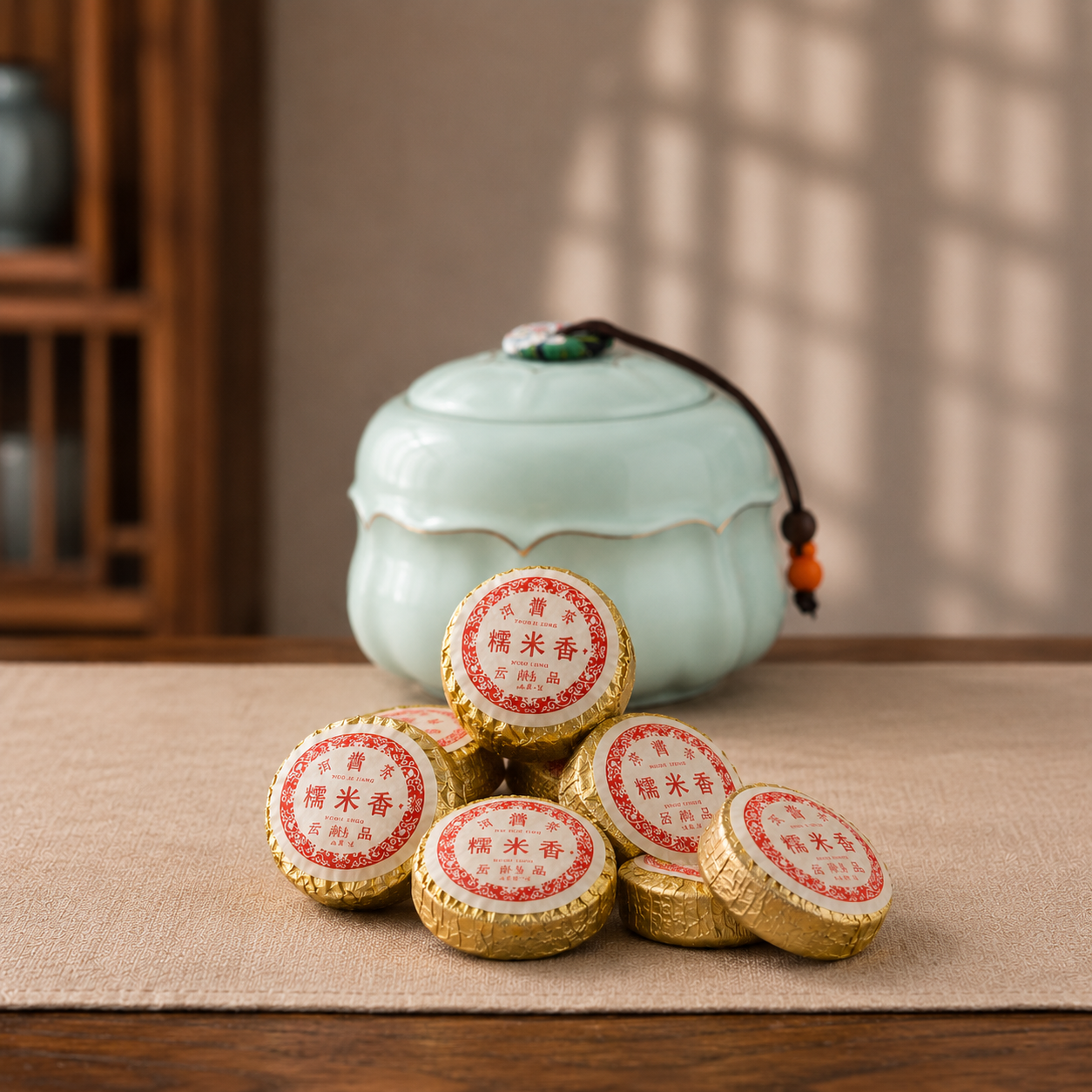 نوو مي شيانغ (بو-إر شو ناضج برائحة الأرز اللزج)Nuo Mi Xiang (Rice-scented Shu ripe Pu-erh)S.R.19.00شاي بو-إر الناضج (شو)Ohmyteaohmyteachina