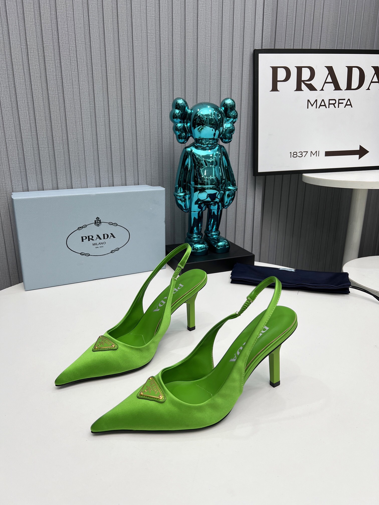 Prada Brushed Leather Slingback Pumps Size 35-41