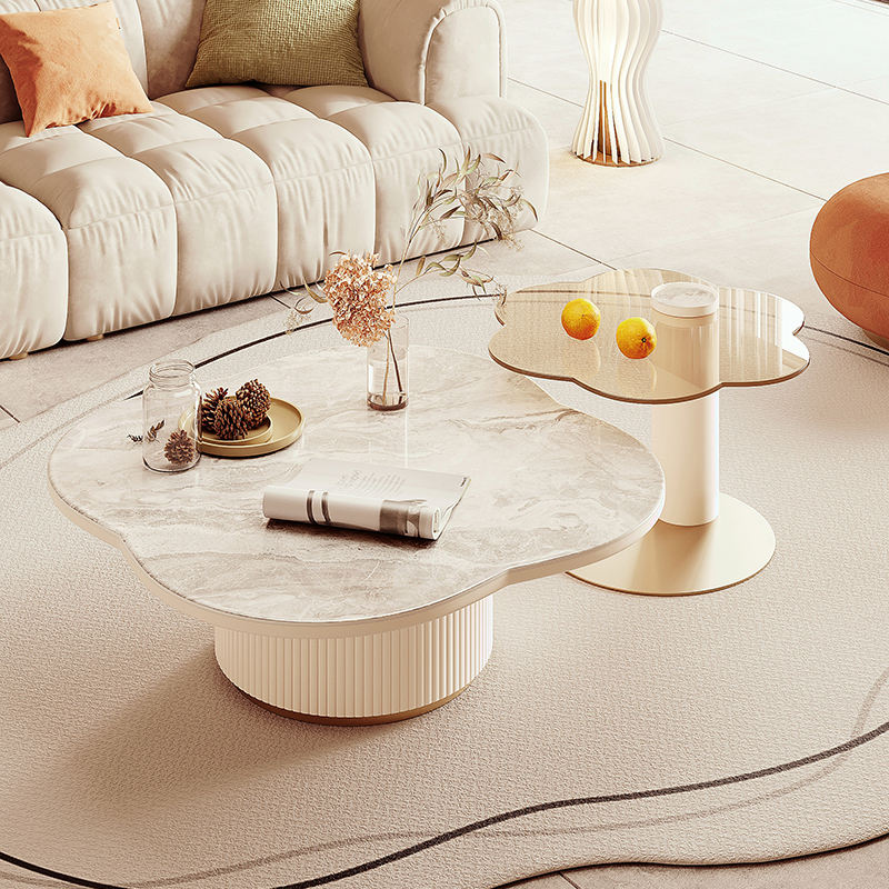 NÓVORA CASA Blanco pizarra té mesa mesa lateral combinación para Sala