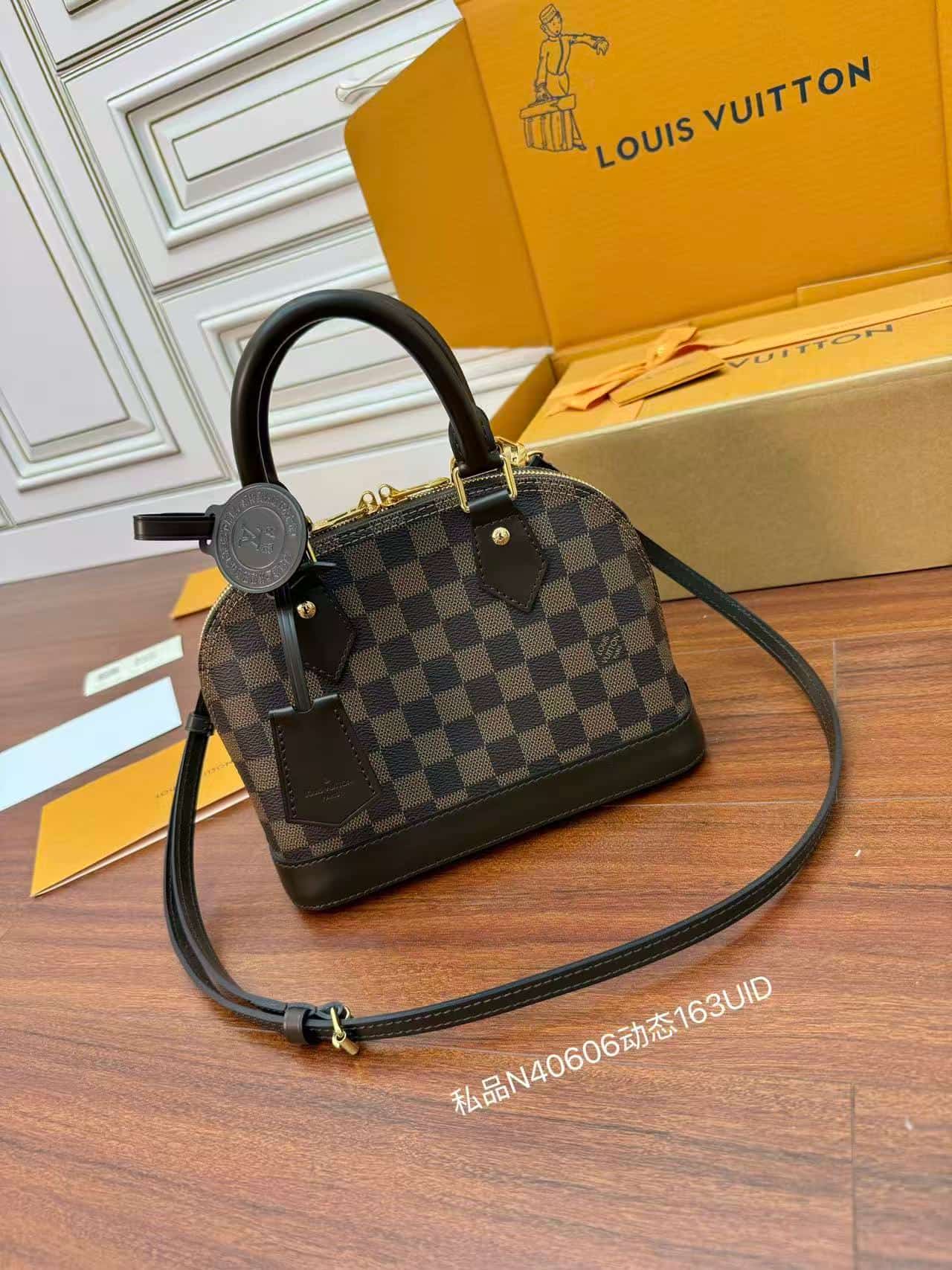 Louis Vuitton Alma BB Bag Damier Ebene N40606 Top