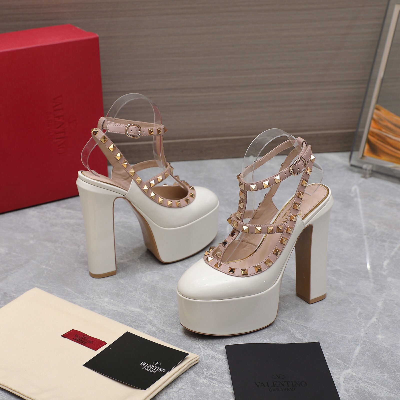 Valentino Rockstud Platform Pumps Size 35-41 6-Color