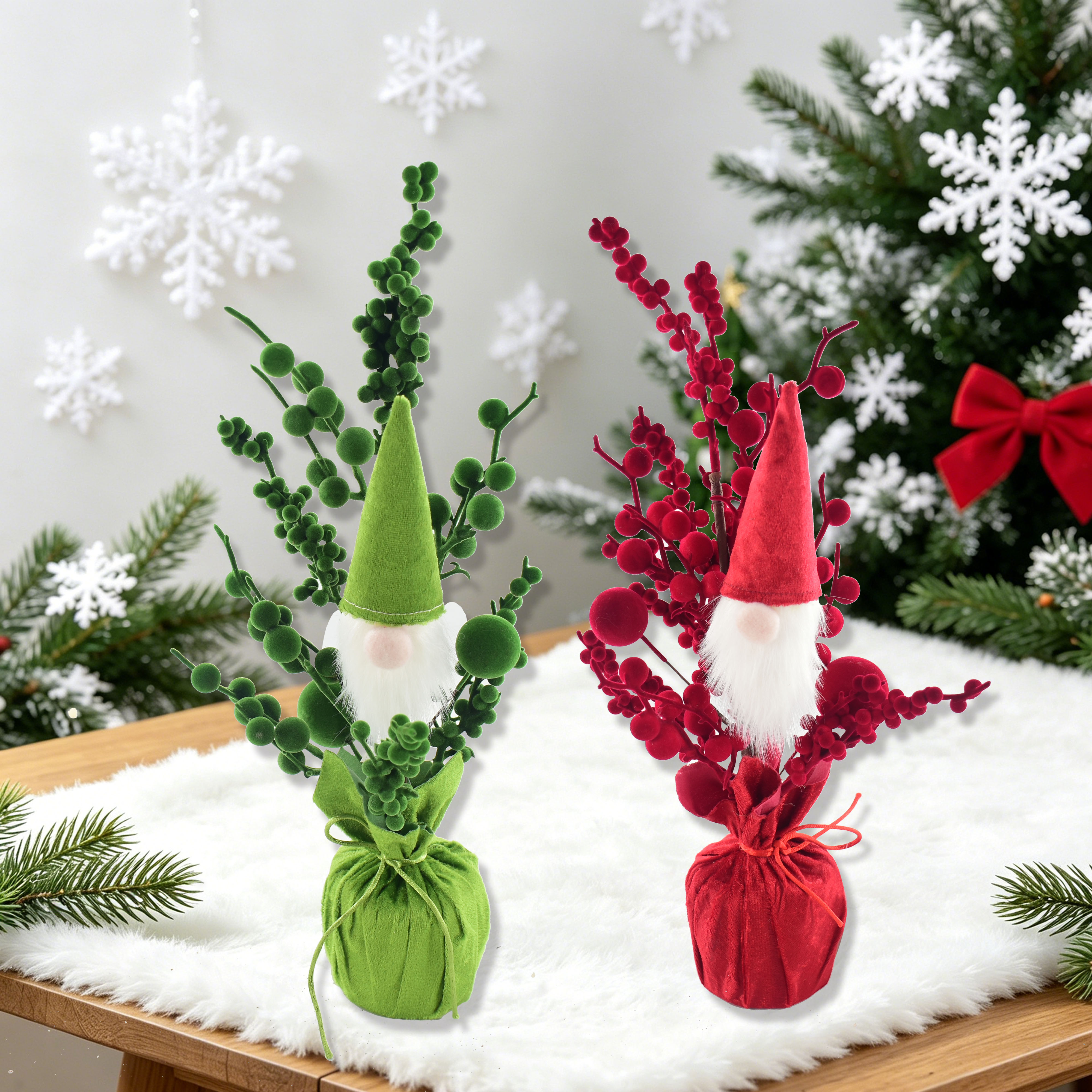 Santa Gnome Christmas Tabletop Decoration