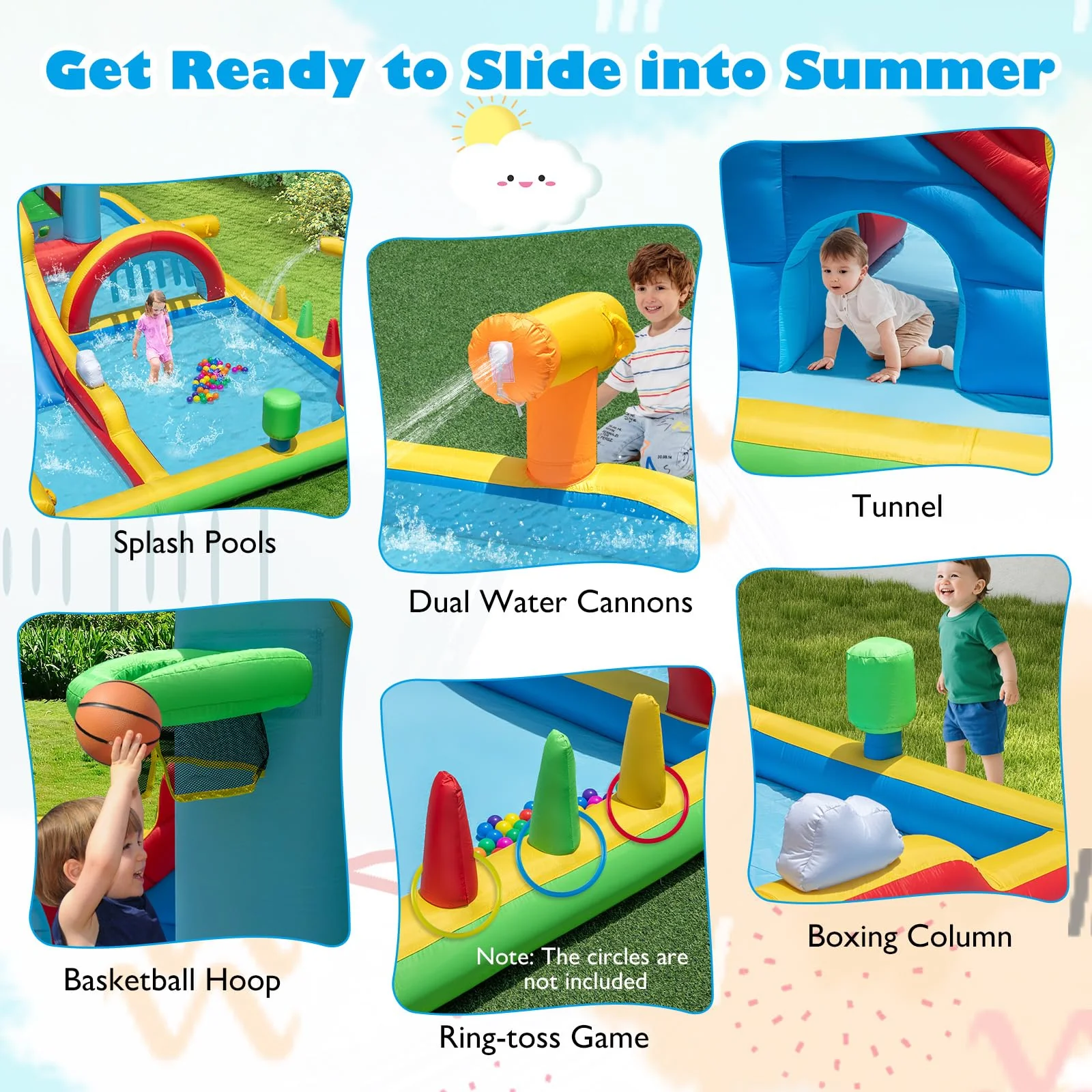 Inflatable Water Slide for Big Kids Outdoor Backyard