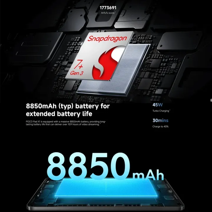 POCO Pad X1 8850mAh Battery 11.2