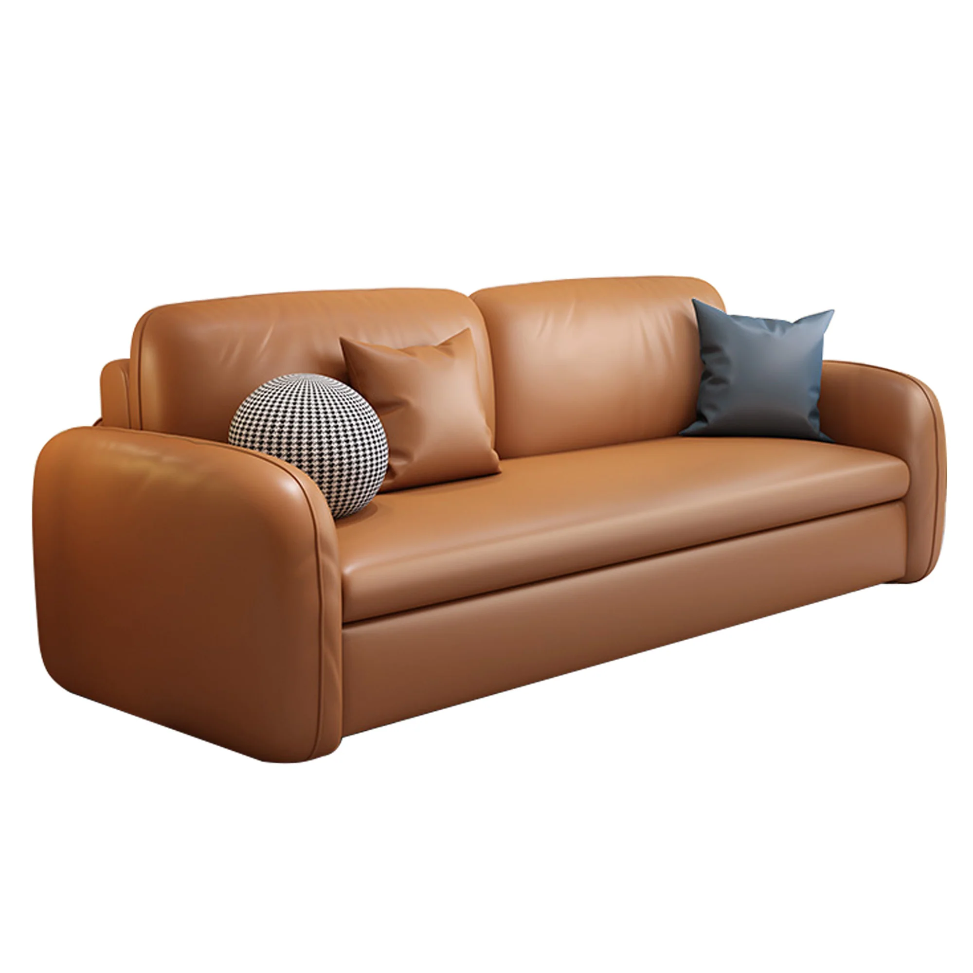 NÓVORA CASA 62.2'' Piel sintética transformable Sofá cama con Almacenamiento