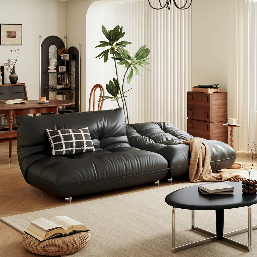NÓVORA CASA Togo estilo piel Sofá cama sin brazos