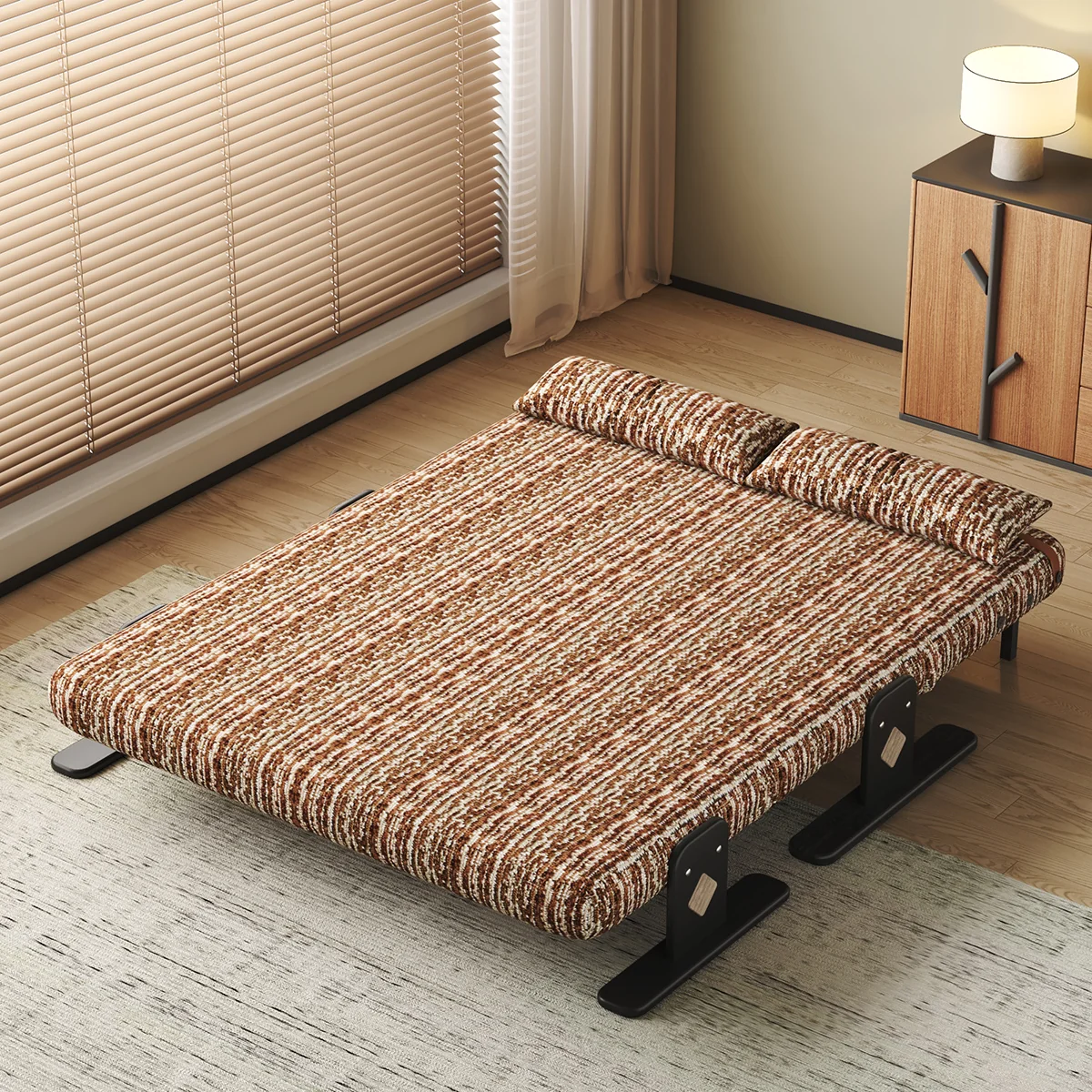 NÓVORA CASA Chenilla decorativo Sofá cama- Plegable transformable sofá en 3 colores