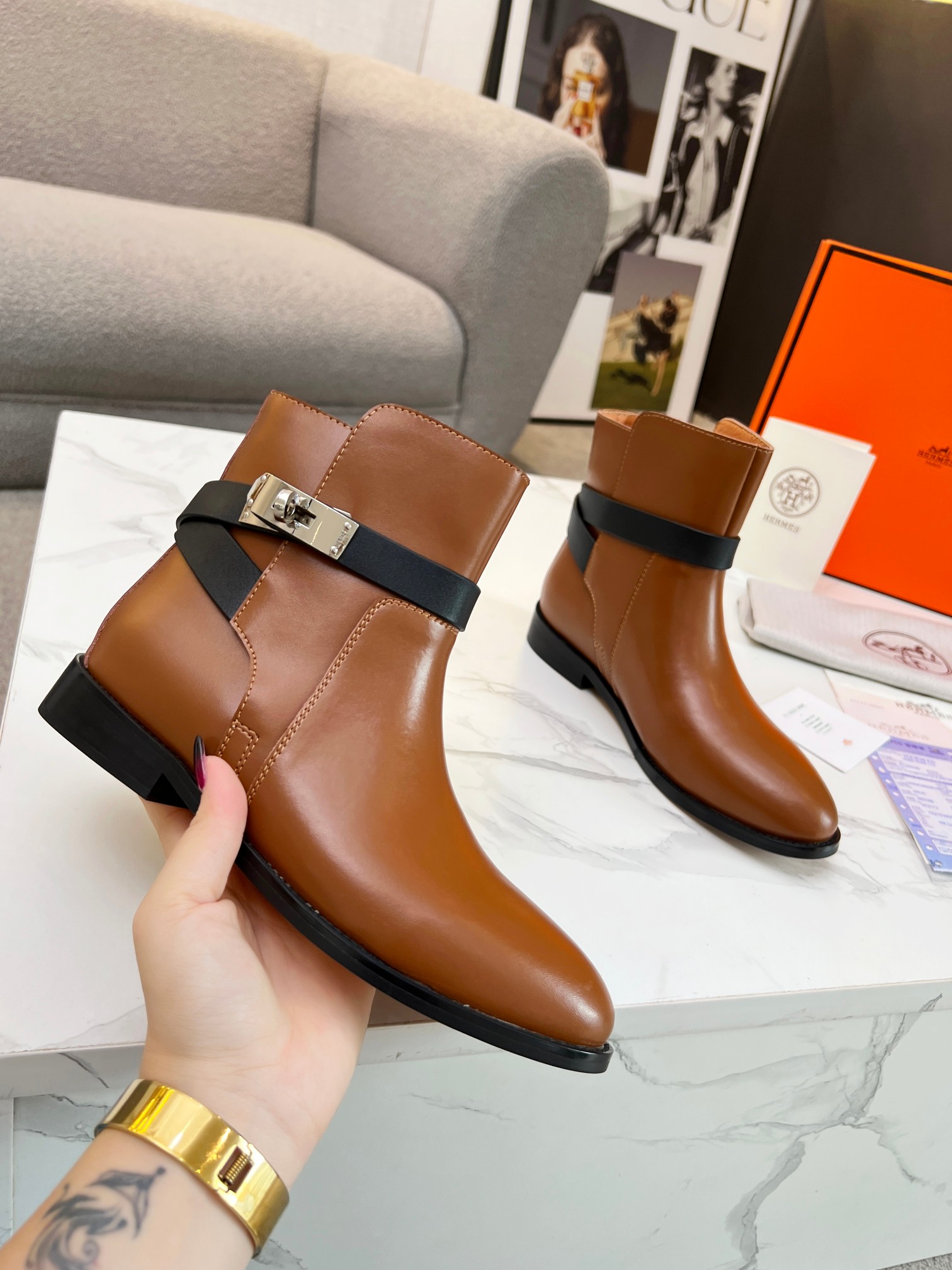 Hermes Women Kelly Boots Size 36-41