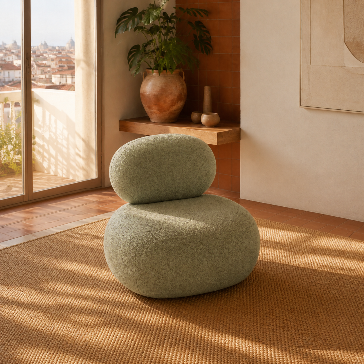 PebbleNest™ | Sofá guijarro modular con sillón
