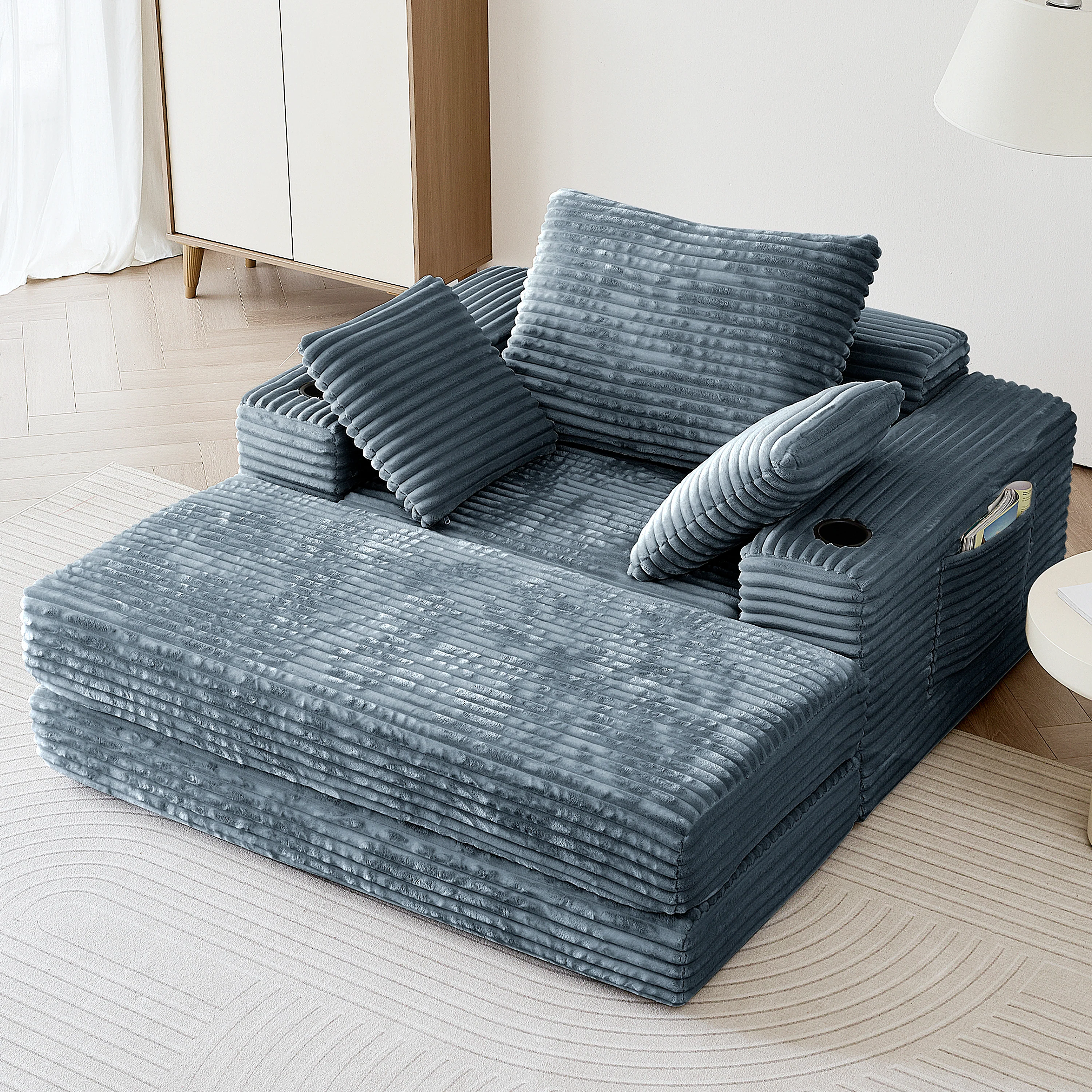 NÓVORA CASA 53.5” Moderno extragrande diván descanso Sofá cama