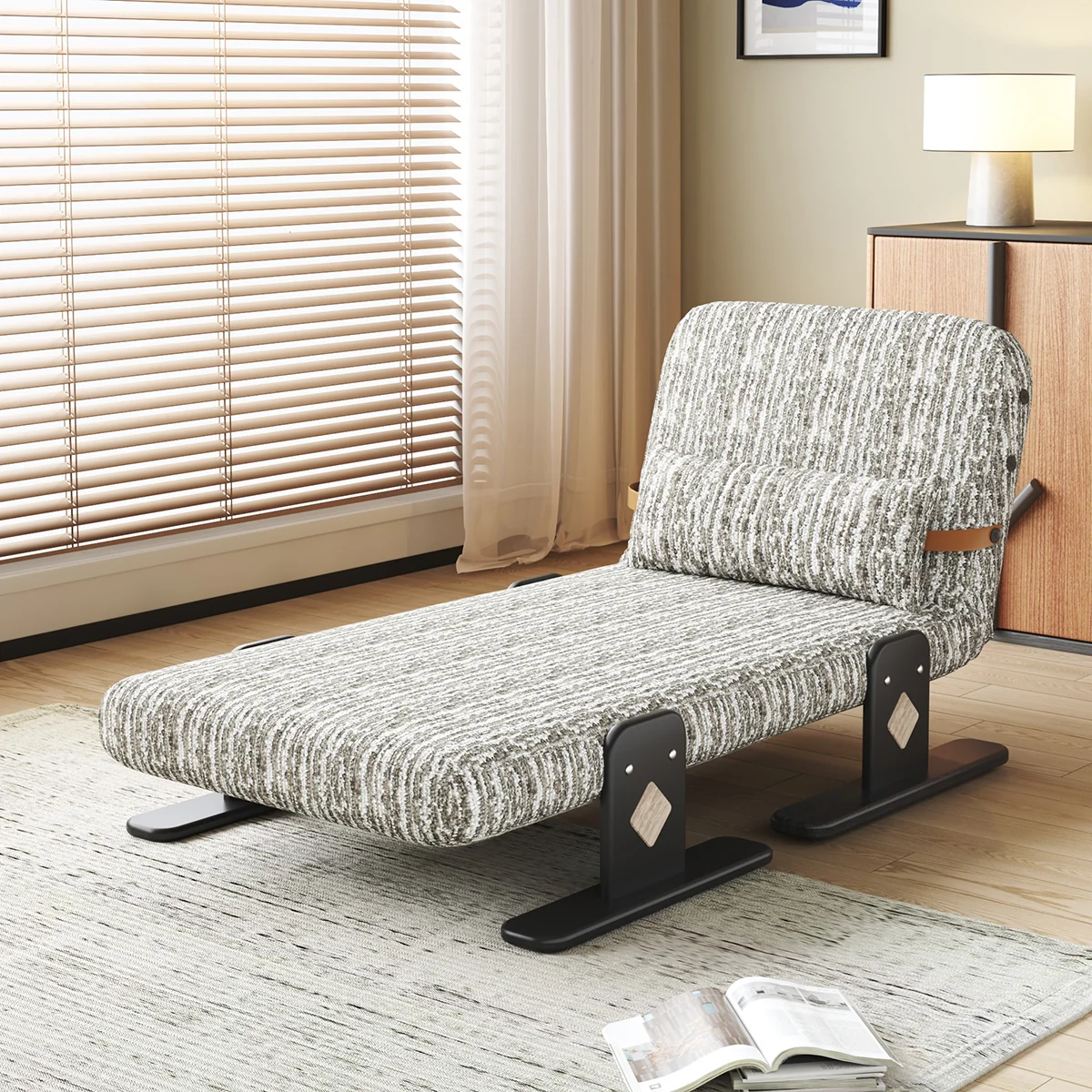 NÓVORA CASA Chenilla decorativo Sofá cama- Plegable transformable sofá en 3 colores