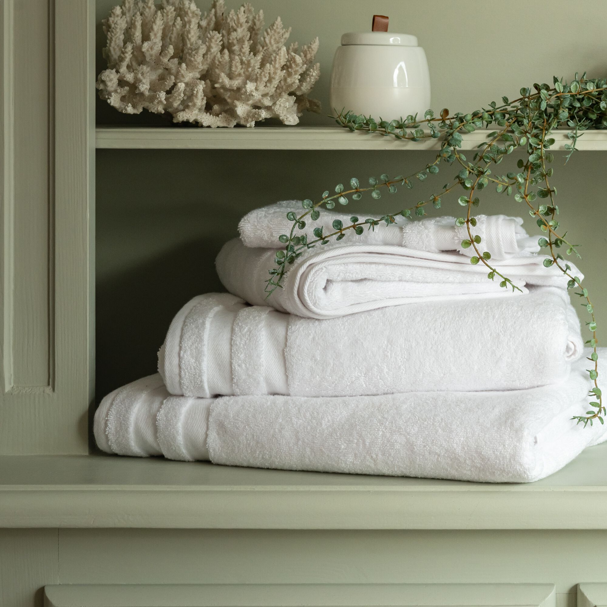 RIVIERA - Drap de douche qualité hôtelière en coton -blanc 70x140cm