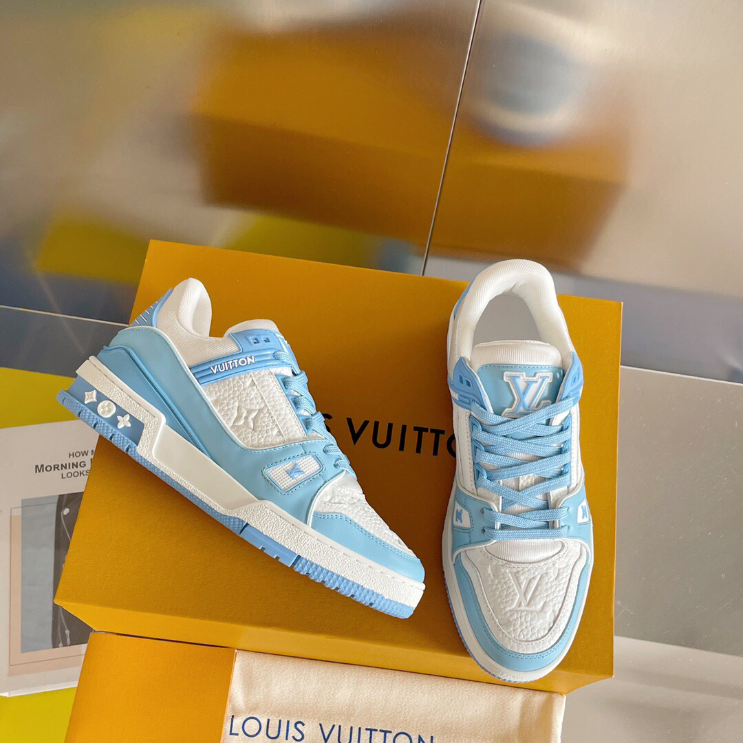 Louis Vuitton Trainer Monogram denim Sneaker Size 36-46 5-Color