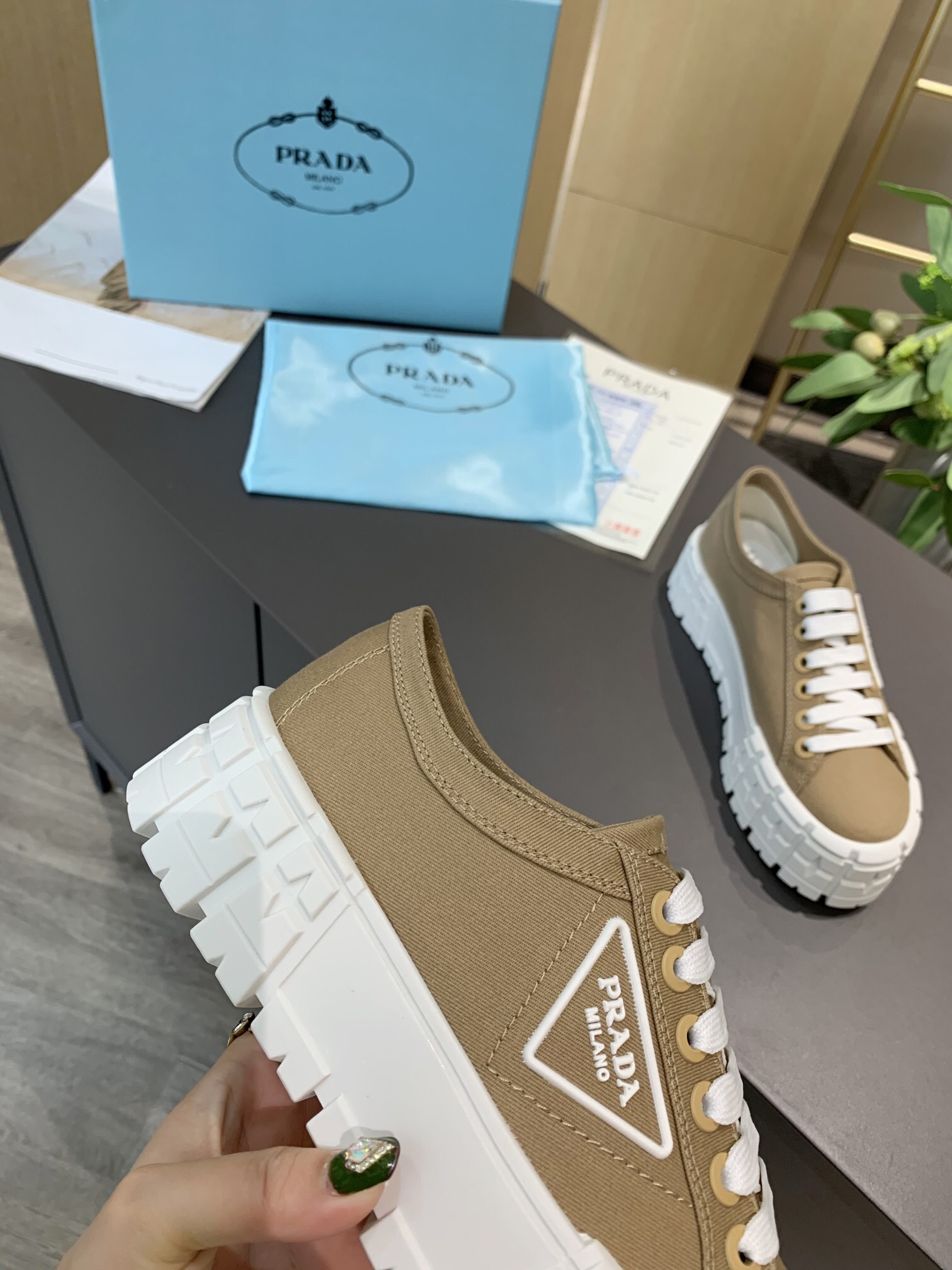 Prada 2024 New Double Wheel Re-Nylon gabardine Sneaker Size 36-41