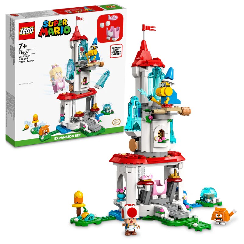 LEGO 71407 Super Mario Cat Peach Suit And Frozen Tower Expansion Set