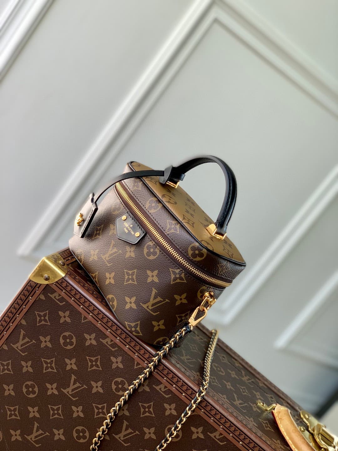 Louis Vuitton Vanity PM Bag Monogram and Reverse M47128 High