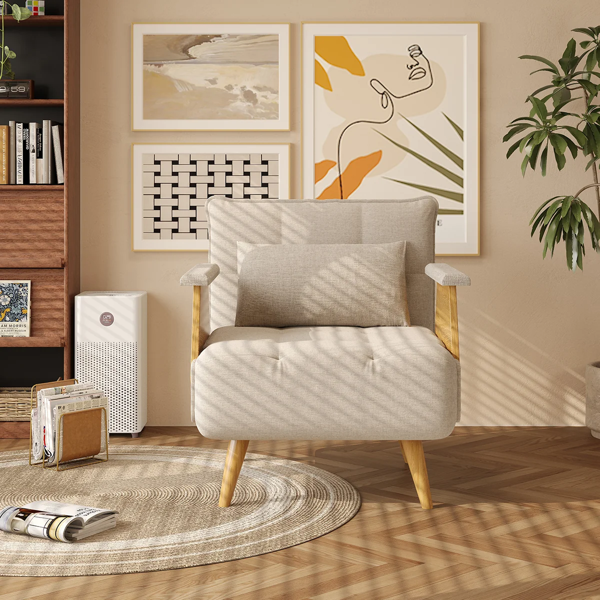 NÓVORA CASA 3-en-1 plegable sofá sillón cama con reposabrazos– 3 tamaños disponible