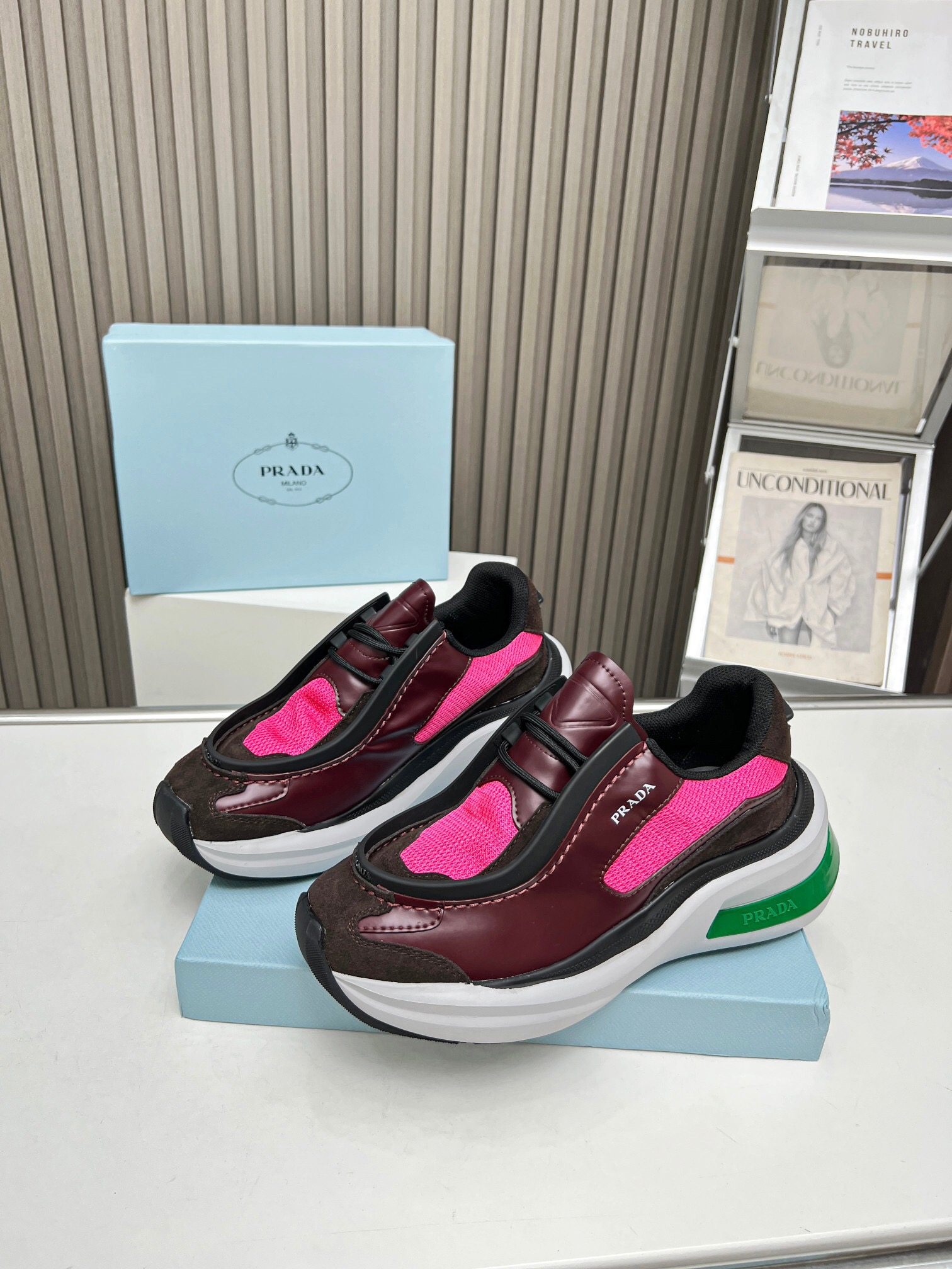 Prada 2024 New Systeme brushed leather dad Sneaker Size 36-45