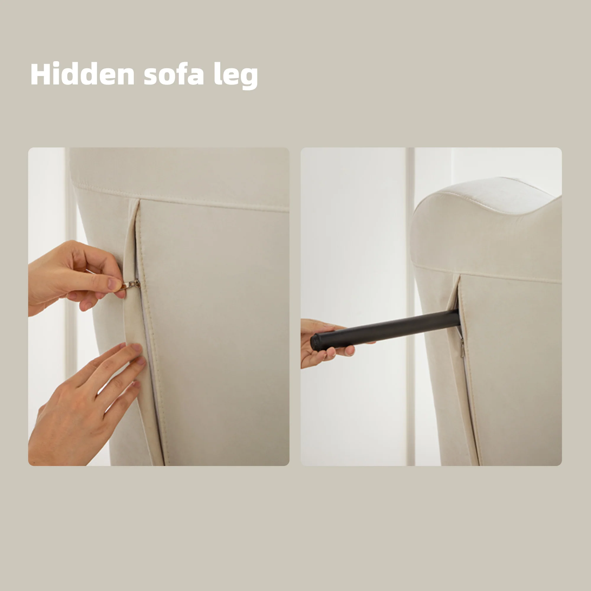 NÓVORA CASA romántico transformable cama Beige Sofá cama
