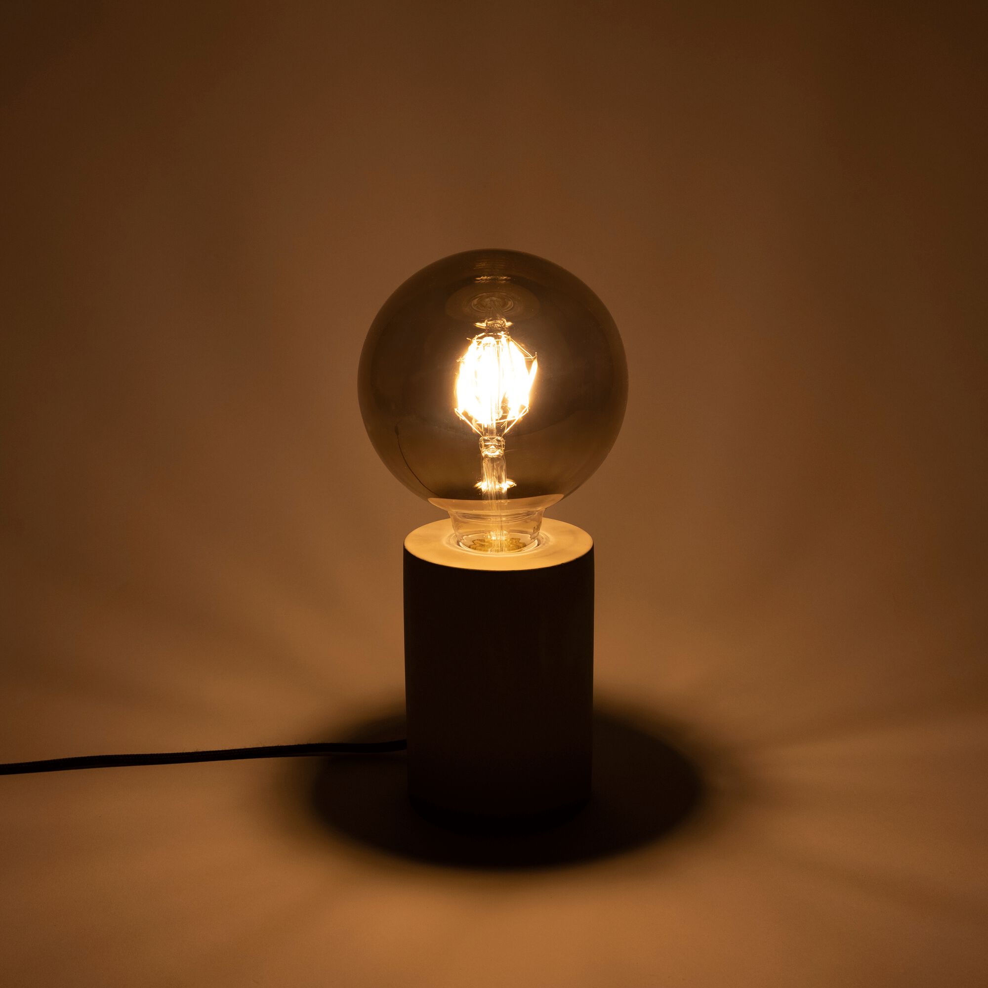 GLOBE - Ampoule LED décorative grise D12,5cm culot E27