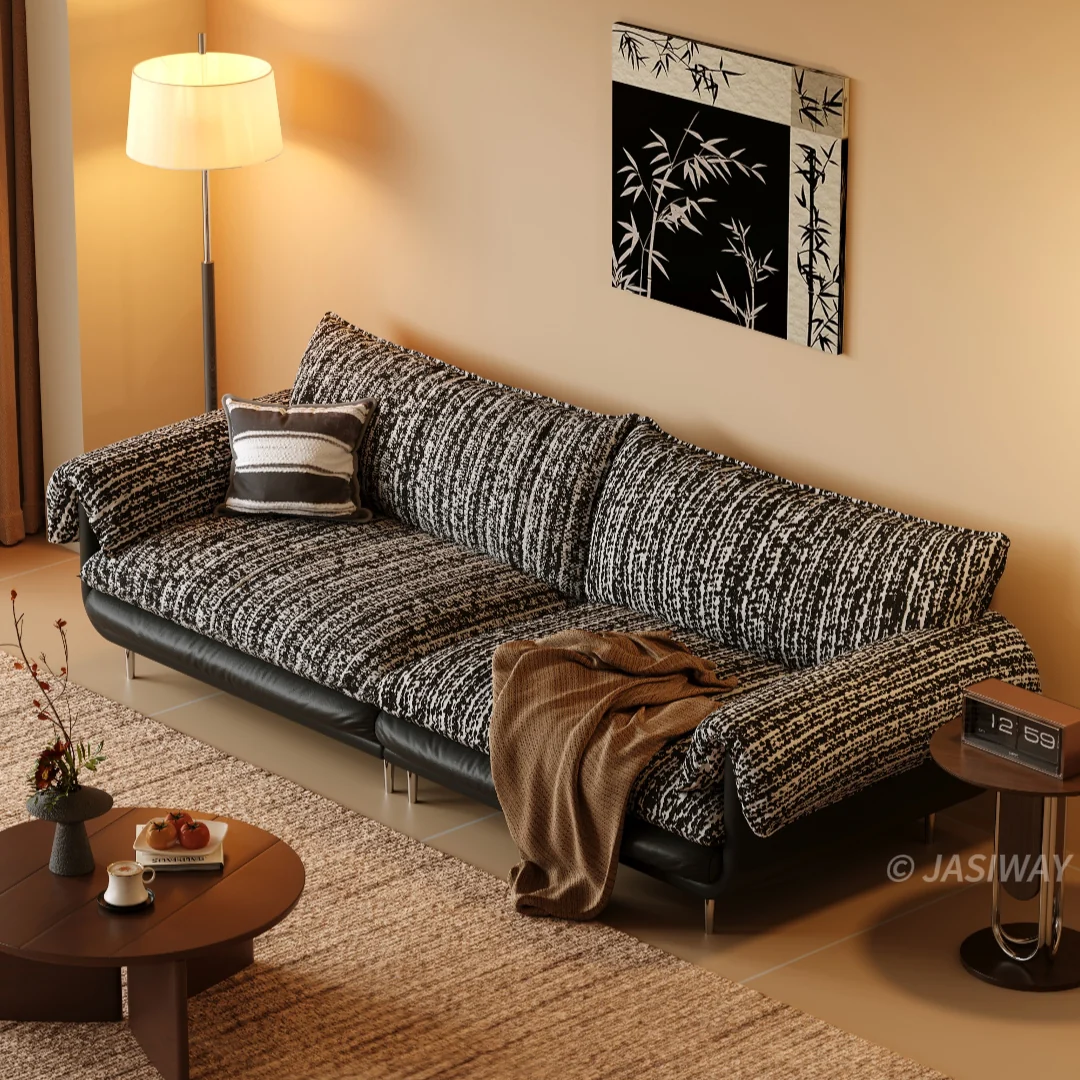 NÓVORA CASA profundo asiento Chenilla sofá con almohada superior brazos| 3-plazas Tapizado sofá con texturizado tela & bajo perfil estructura para Sala