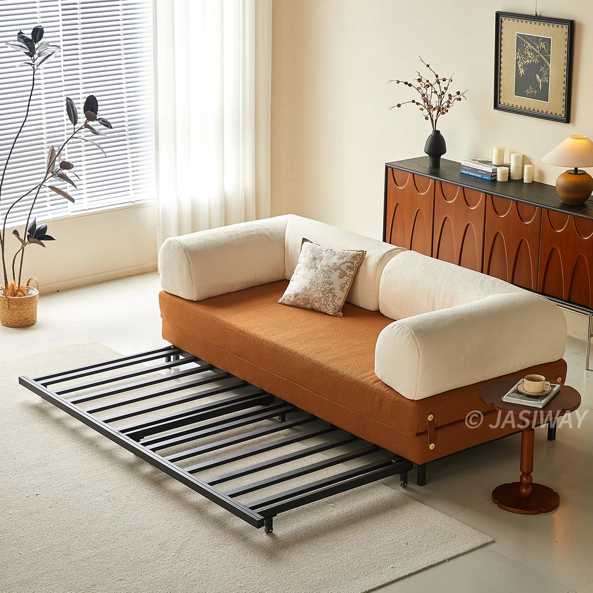 NÓVORA CASA modulable Sofá cama & Sofá cama| transformable diseño en Bouclé, Chenilla o pana tapizado