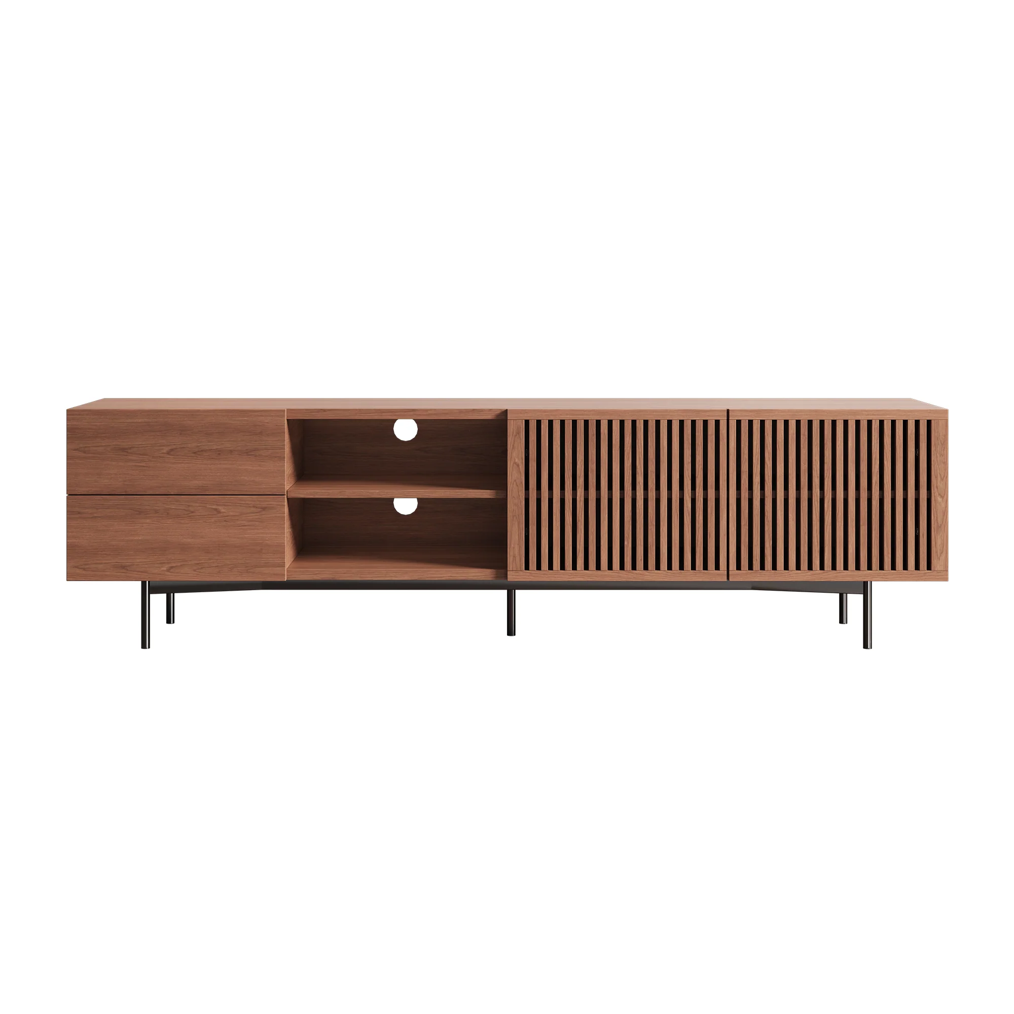 NÓVORA CASA multimedia consola Almacenamiento Mueble para TV con 2 cajones & 2 puertas para TVs superior a 78