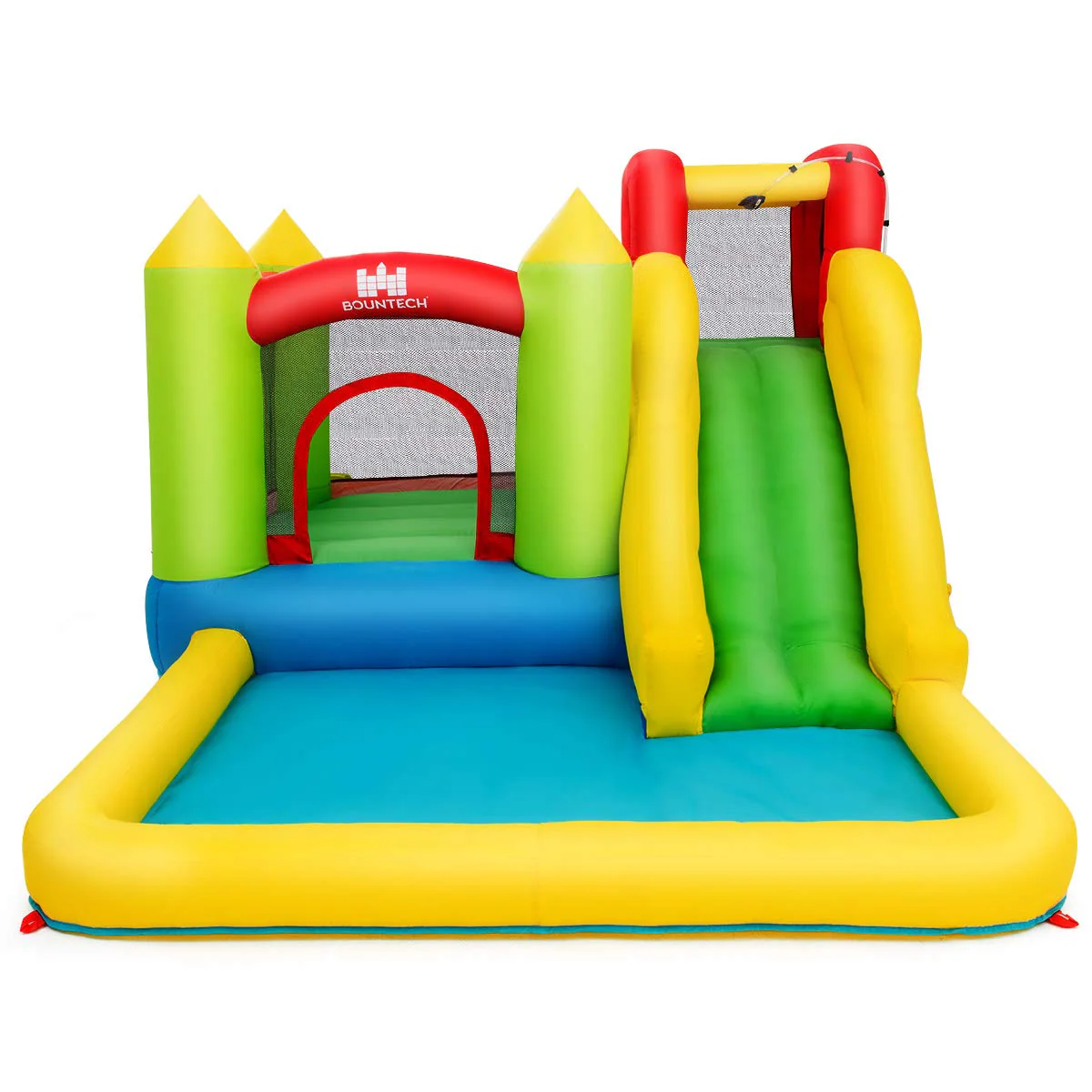 Costzon Inflatable Water Slide, 12 x9FT Kids Water Bounce House for Outdoor, Blow up Waterslides Inflatables for Kids