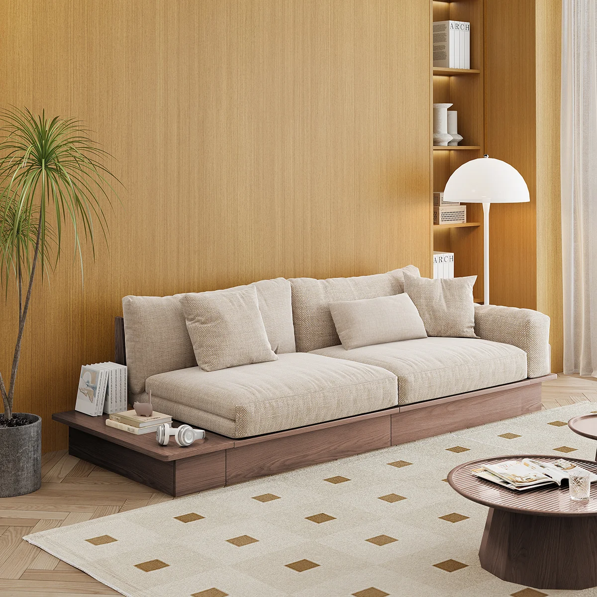 NÓVORA CASA extraíble extraíble piso Sofá cama con de doble cara reposabrazos & elevable superior Almacenamiento