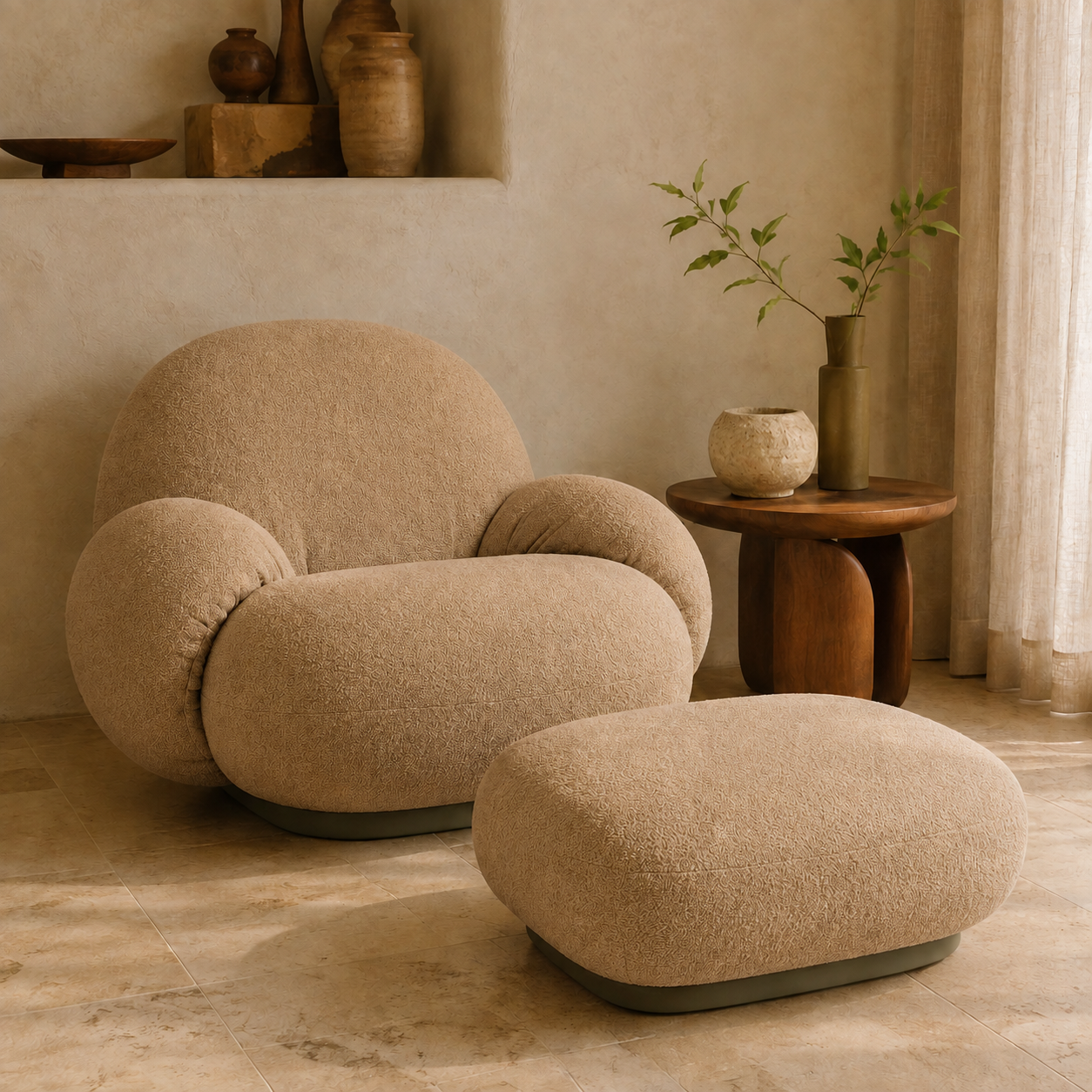 AuraCloud™ | Sillón lounge giratorio con reposabrazos