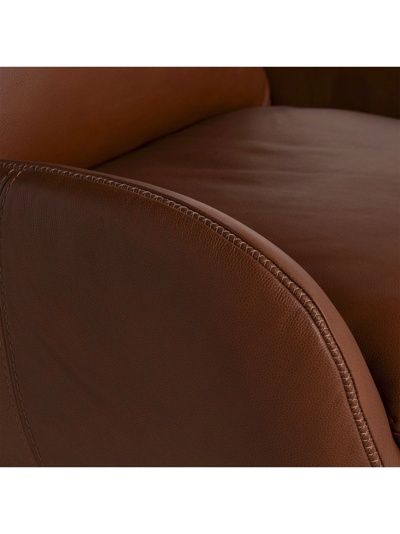 Brown Uma Brown Leather Swivel Armchair