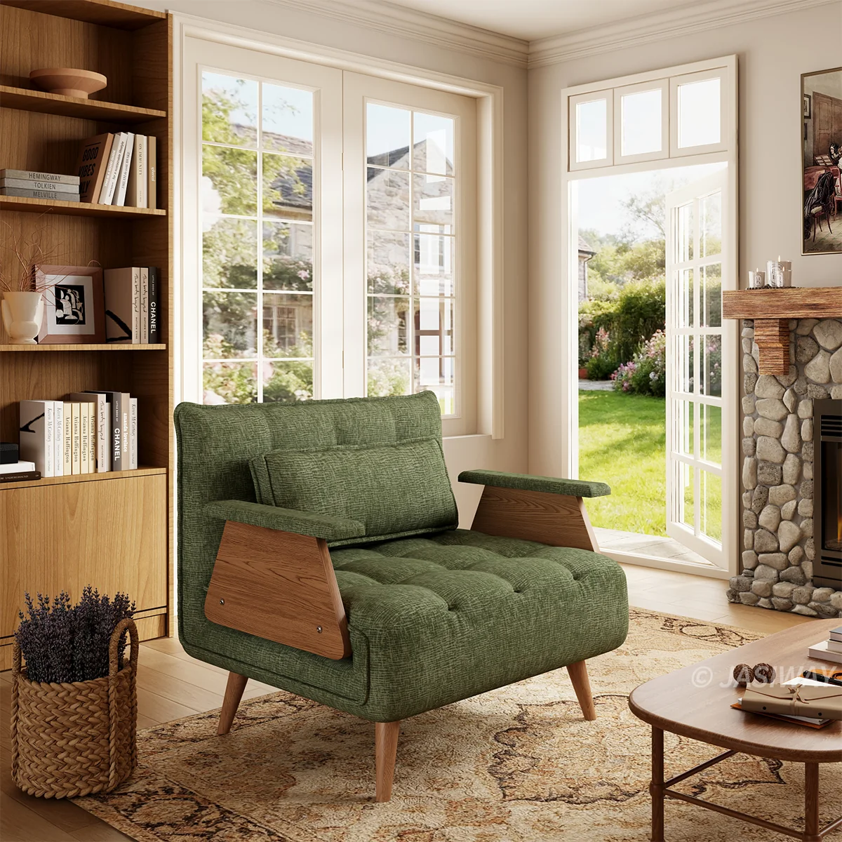 3-en-1 Lino de algodón cama sillón| diario comodidad
