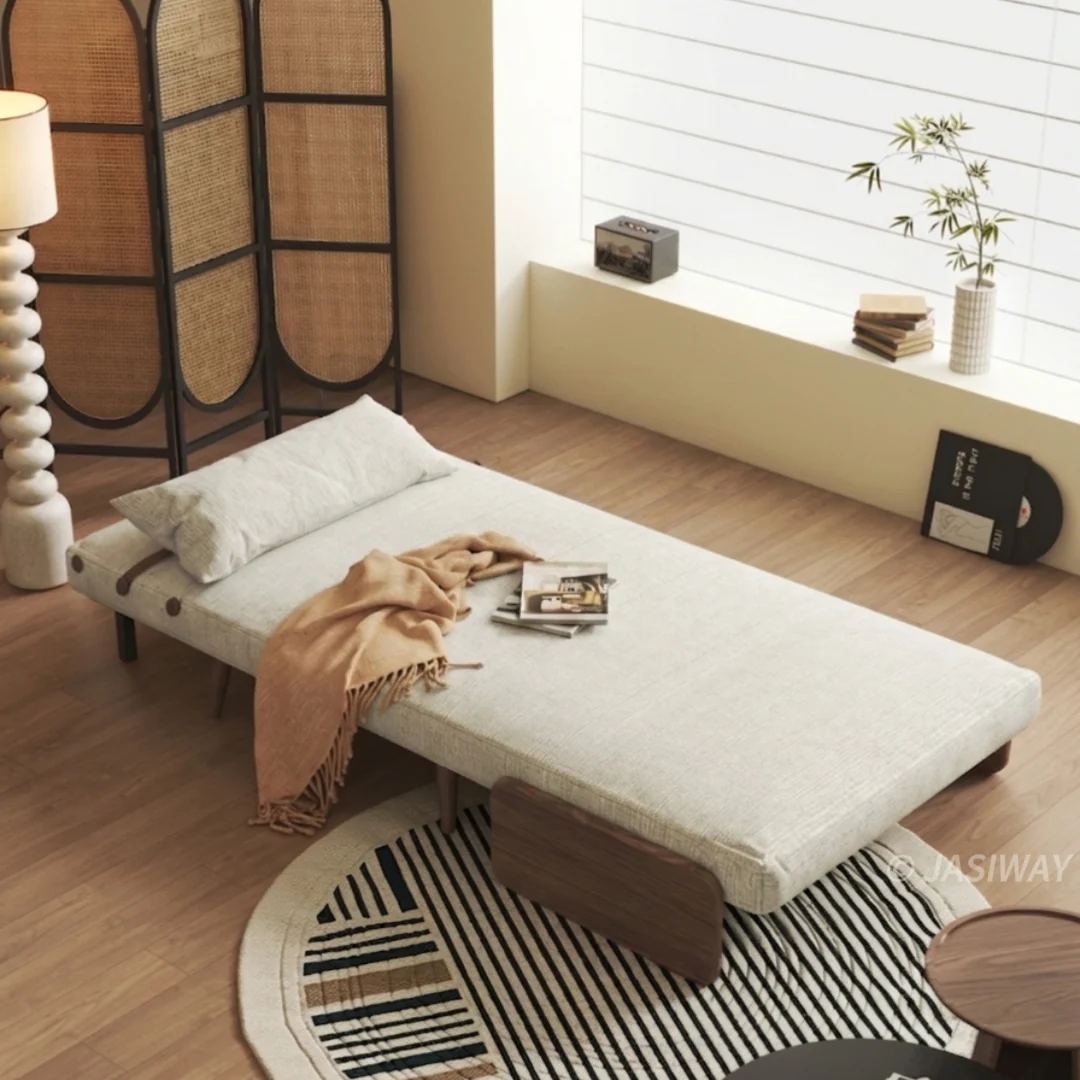 NÓVORA CASA transformable Sillón descanso cama con doble Tone Bouclé tweed tapizado & Ajustable respaldo