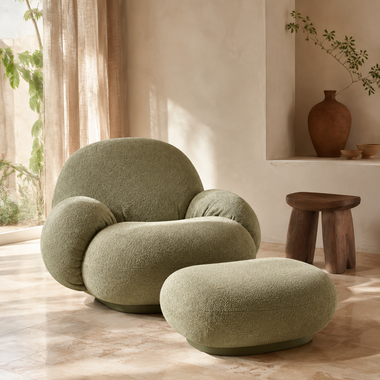 AuraCloud™ | Sillón lounge giratorio con reposabrazos