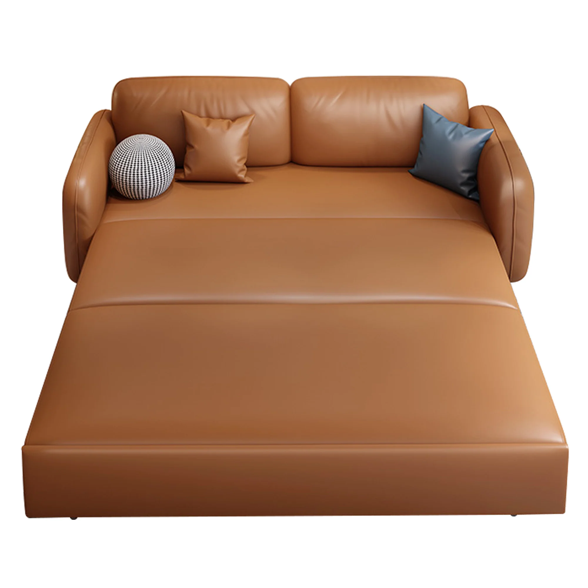 NÓVORA CASA 62.2'' Piel sintética transformable Sofá cama con Almacenamiento