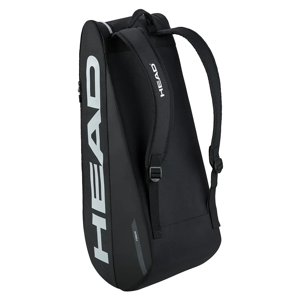 Tour Racquet Bag M 6 Pack Black and White