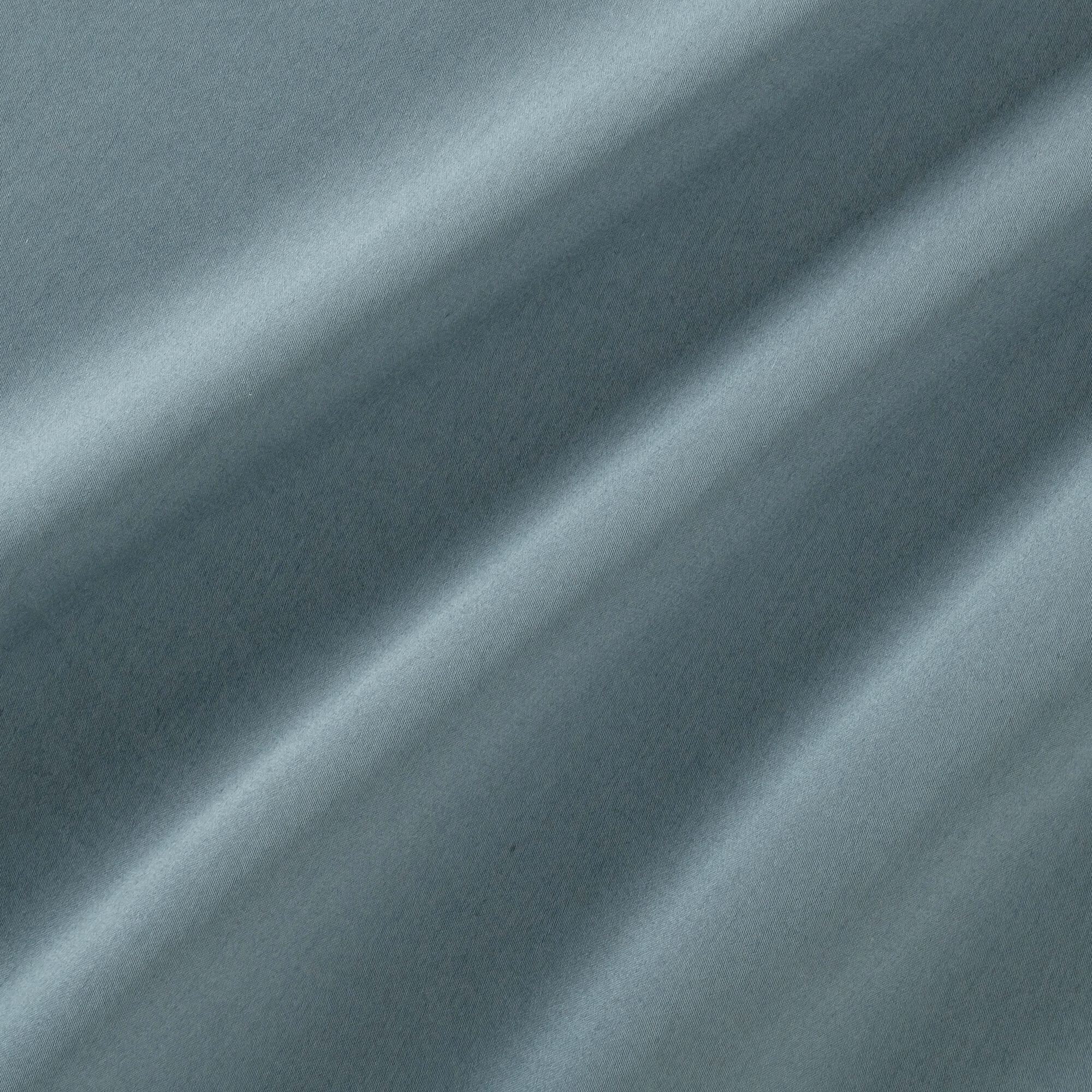 SATINE - Housse de couette en satin lavé 240x220cm - bleu orage