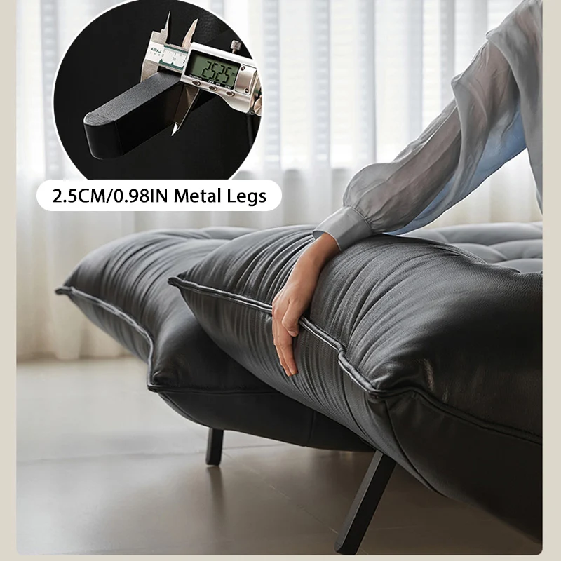 NÓVORA CASA Togo estilo piel Sofá cama sin brazos
