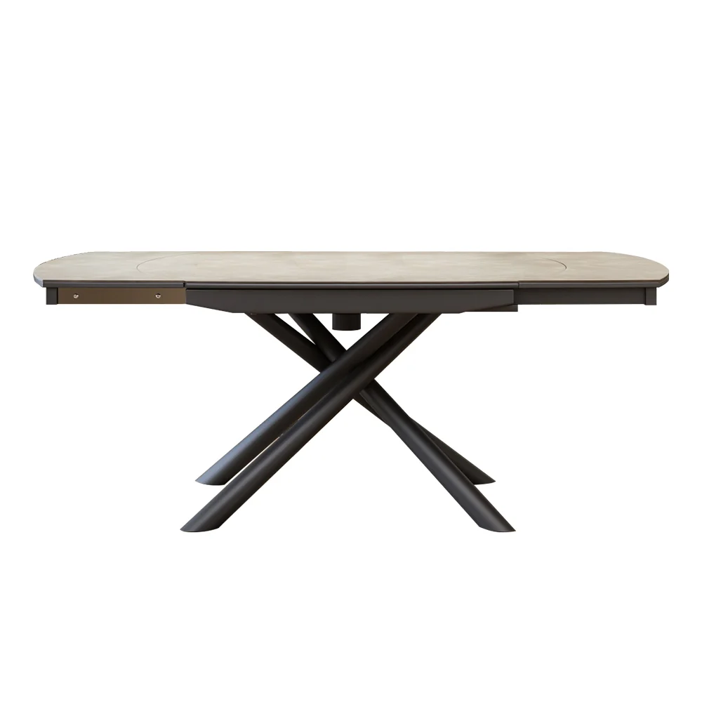 NÓVORA CASA rectangular roca placa Extensible Mesa de comedor para 6 personas