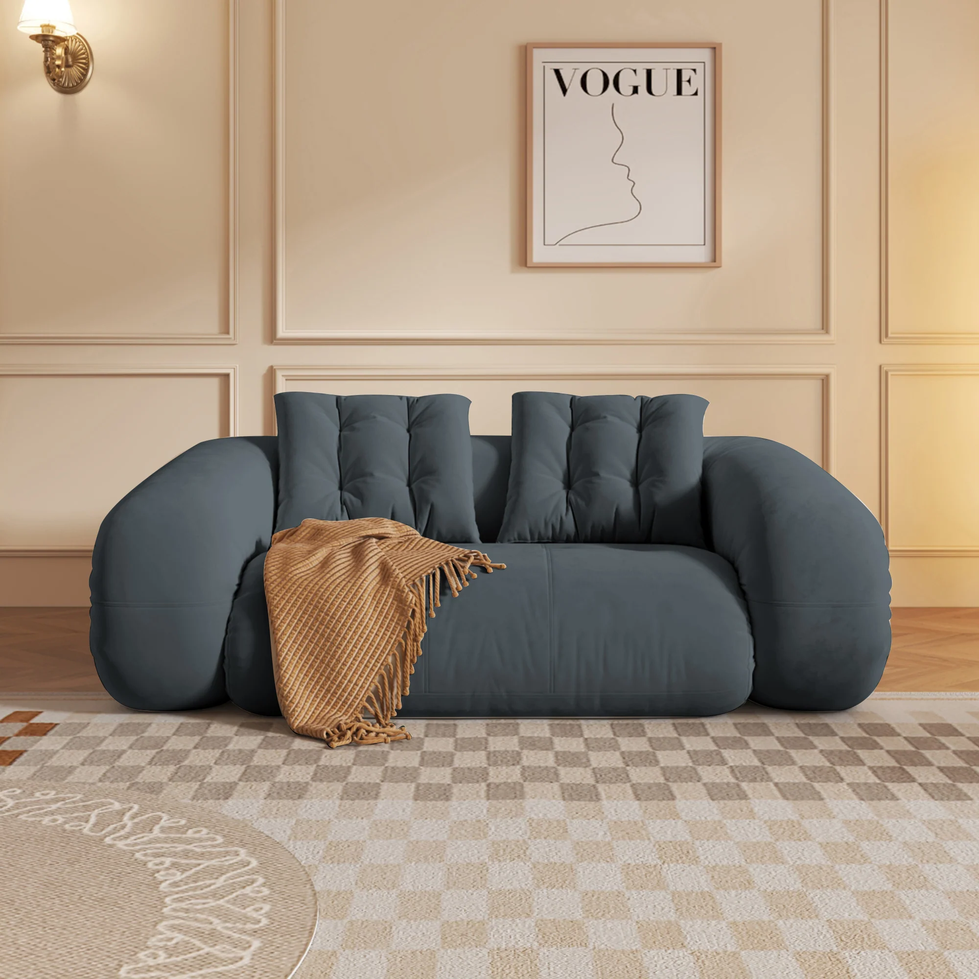 NÓVORA CASA puf saco estilo mascotas amigable plegable piso terciopelo Sofá cama