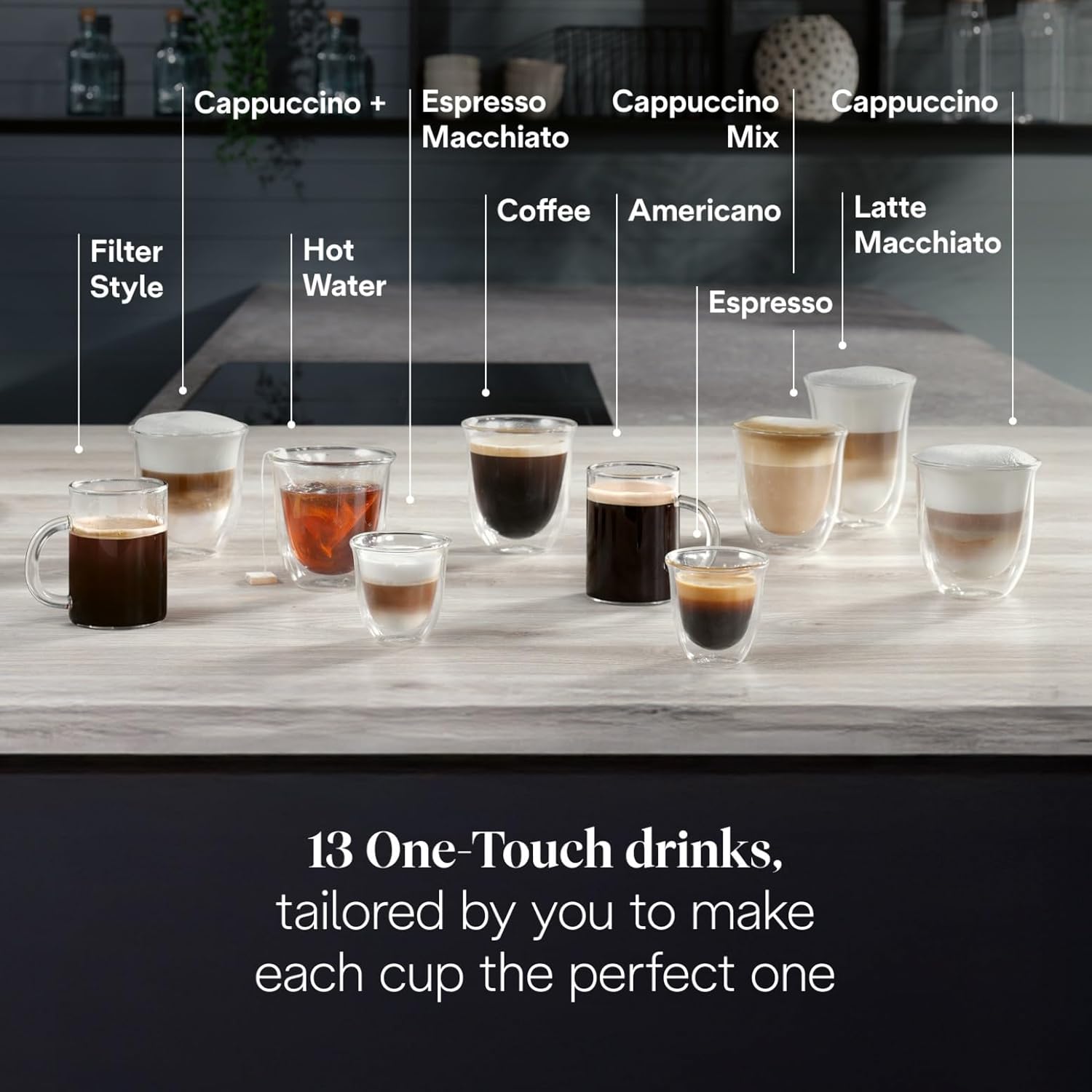 De'Longhi Magnifica Evo Next - Perfetto Automatic Coffee Machine with LatteCrema Automatic Milk Frothing, 13 One-Touch Drinks, Colour Touch Display