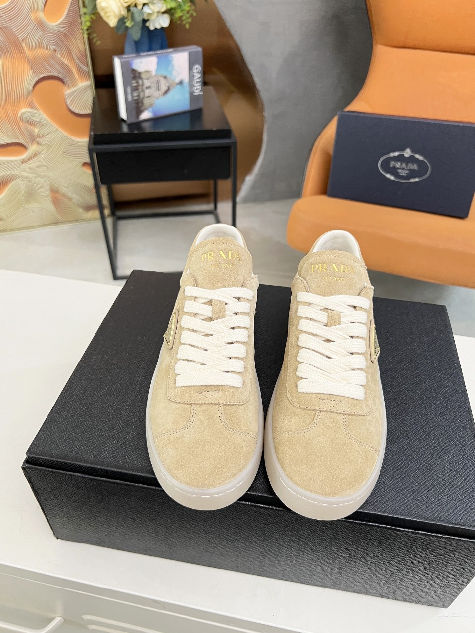 Prada Lane Deer Leather Sneakers Size 36-45