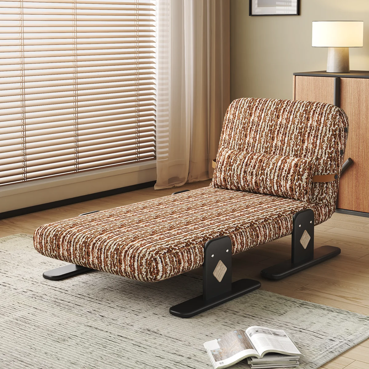 NÓVORA CASA Chenilla decorativo Sofá cama- Plegable transformable sofá en 3 colores