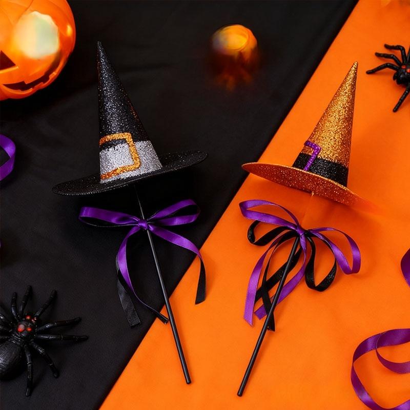 Halloween Witch Hat Cake Topper Decoration